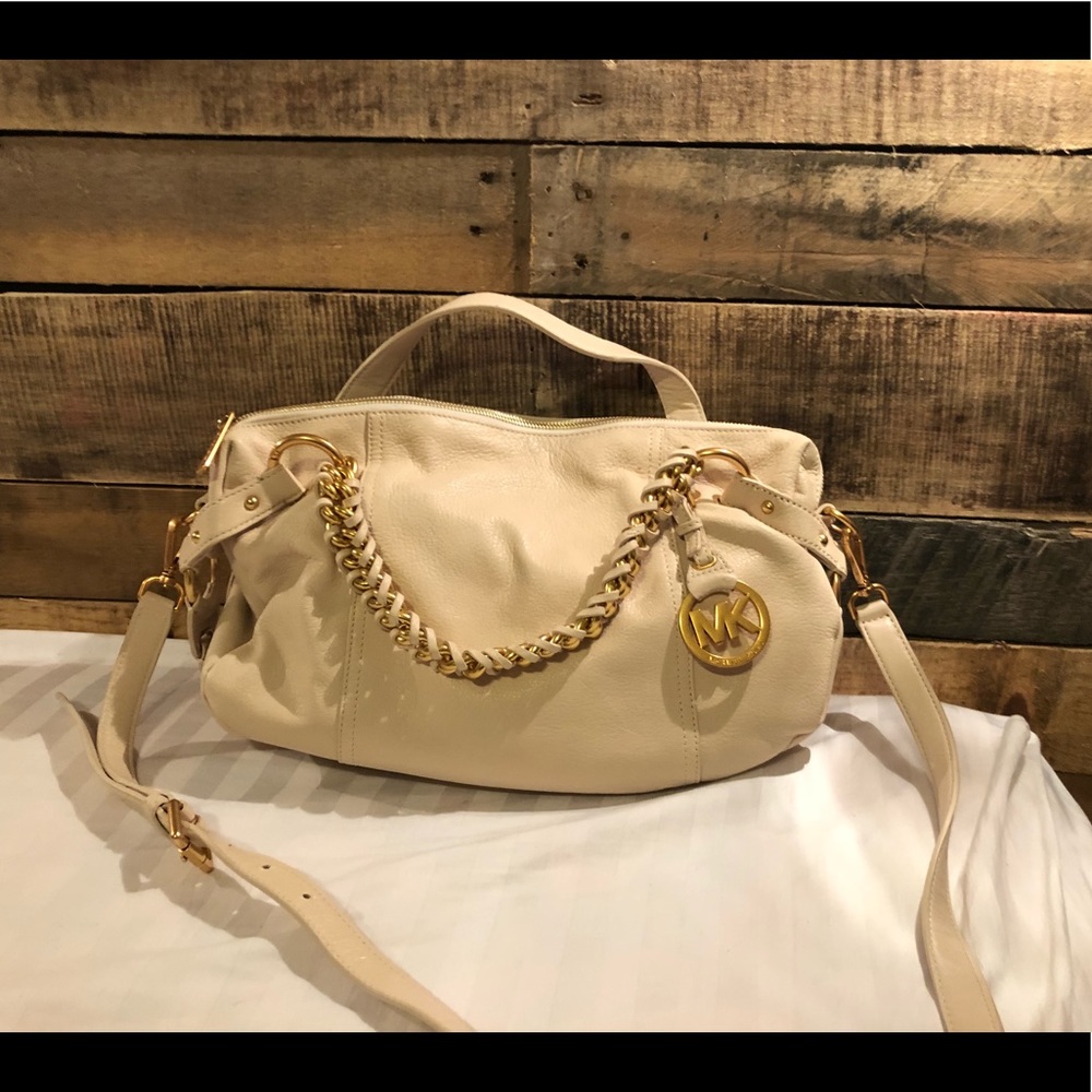 NWT Michael Kors Tristan satchel in vanilla